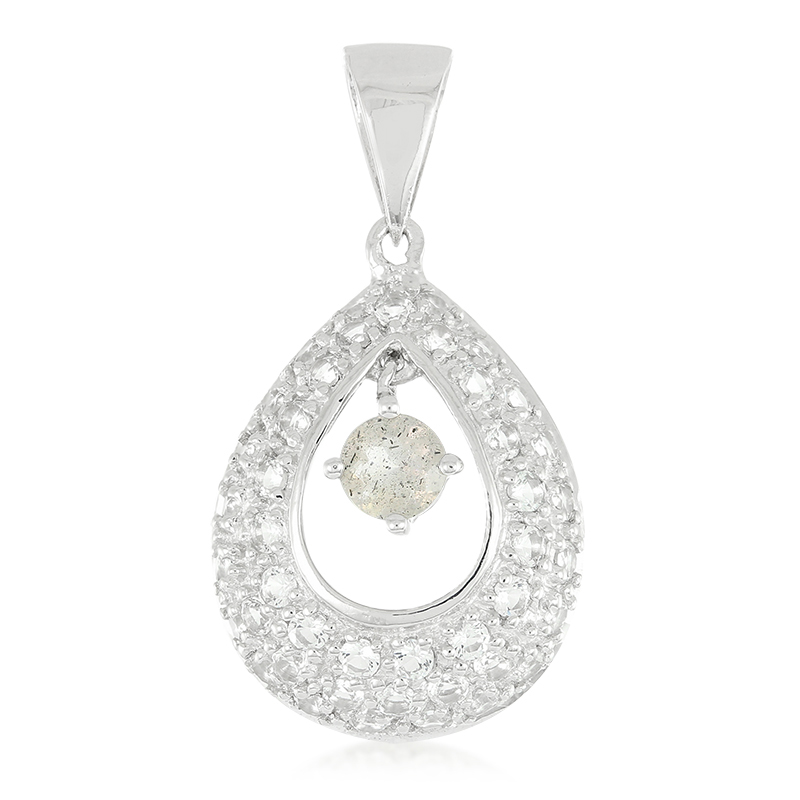 Spektrolith-Silberanhänger