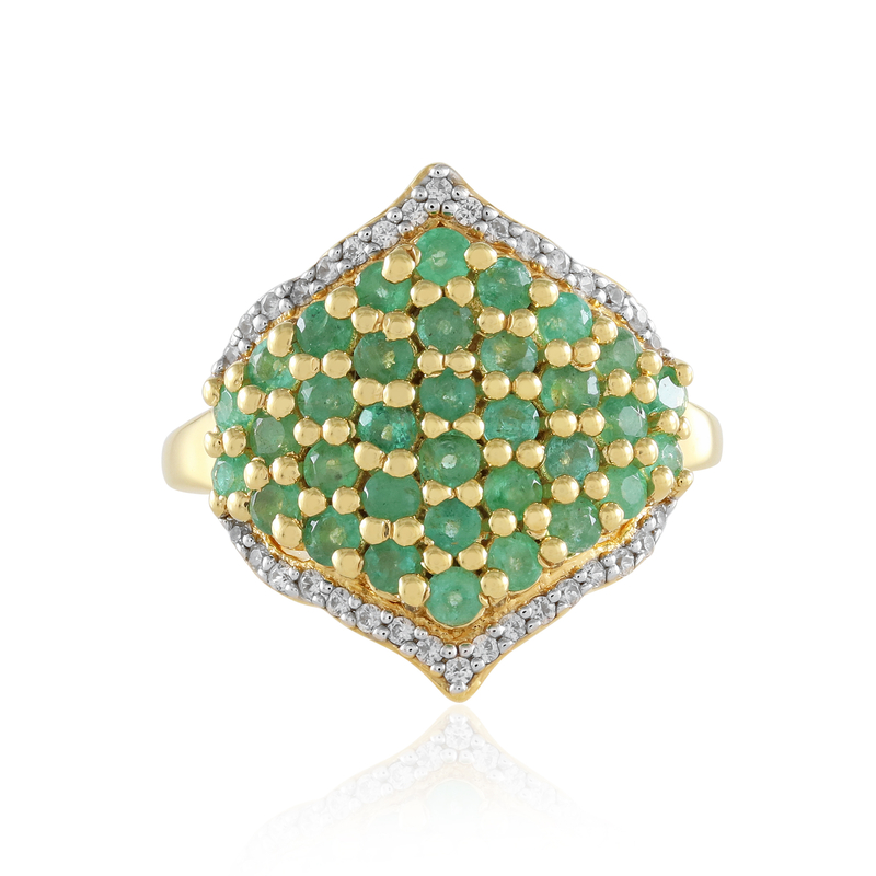 Sambia-Smaragd-Silberring