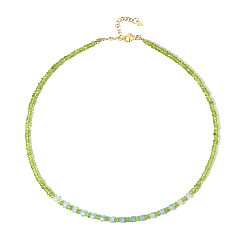 Edelstein-Silberhalskette