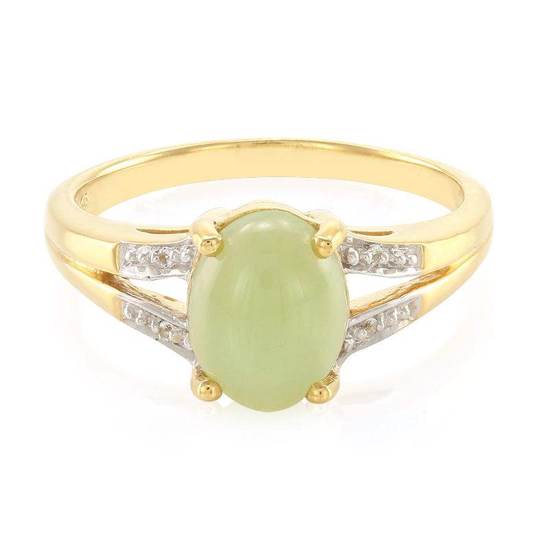 Kaiserlicher Chrysopras-Silberring