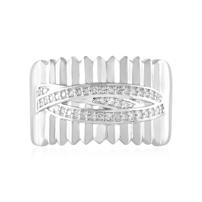 I2 (I) Diamant-Silberring (de Melo)