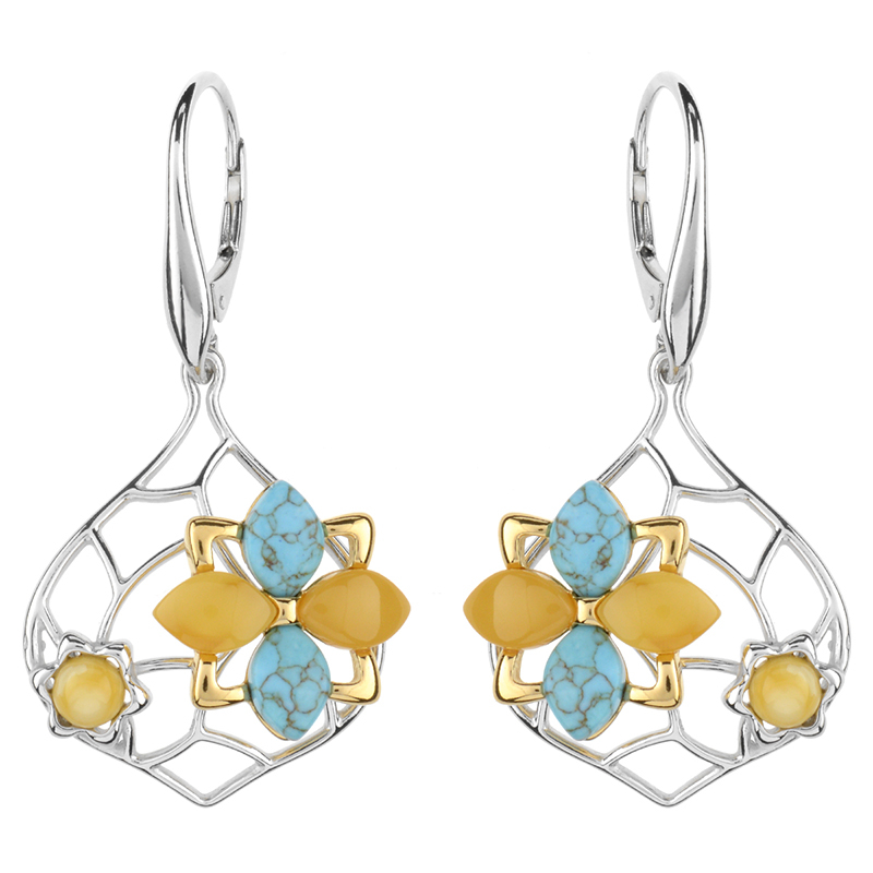 Edelstein-Silberohrringe (dagen)