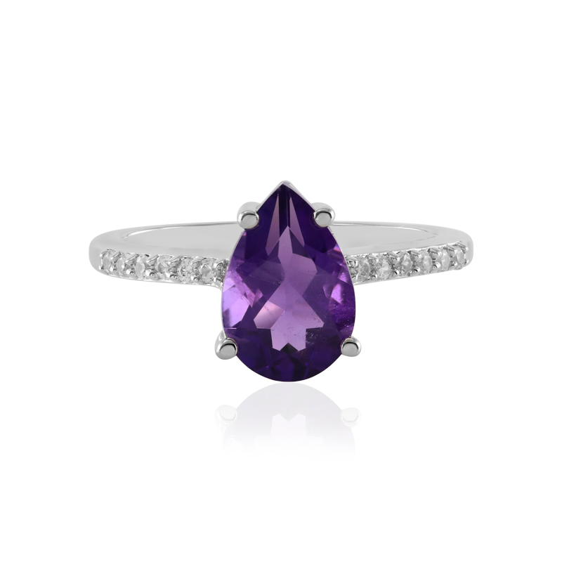 Sibirischer Amethyst-Silberring Sibirischer Amethyst-Silberring