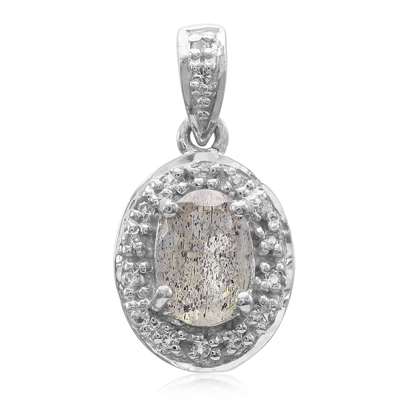 Labradorit-Silberanhänger