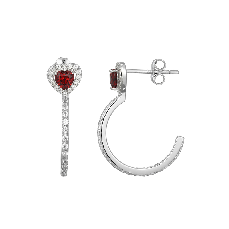 Mosambik-Granat-Silberohrringe Mosambik-Granat-Silberohrringe