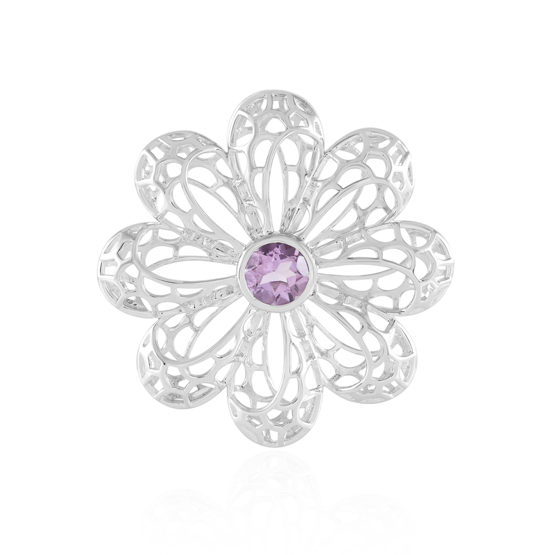 Lavendel-Amethyst-Silberanhänger (MONOSONO COLLECTION)