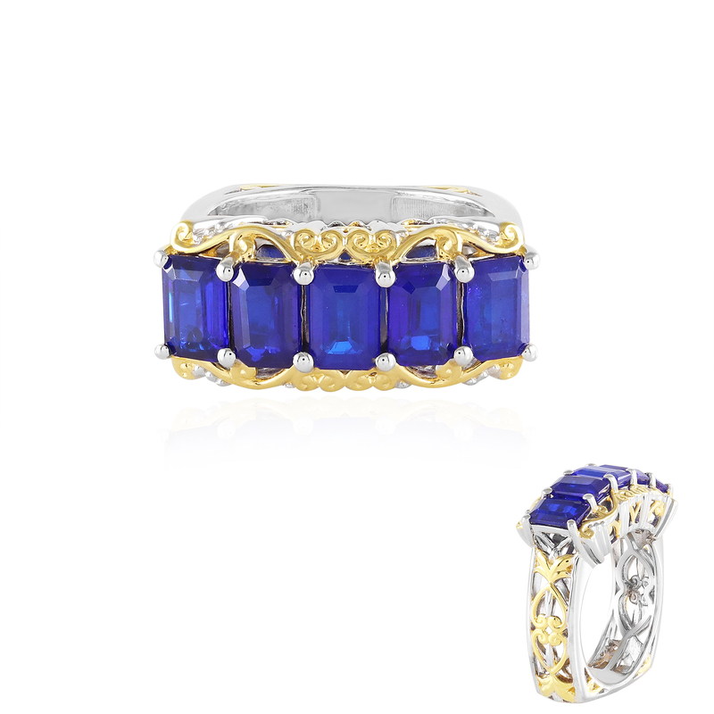Cobaltblauer Spinell-Silberring (Gems en Vogue)