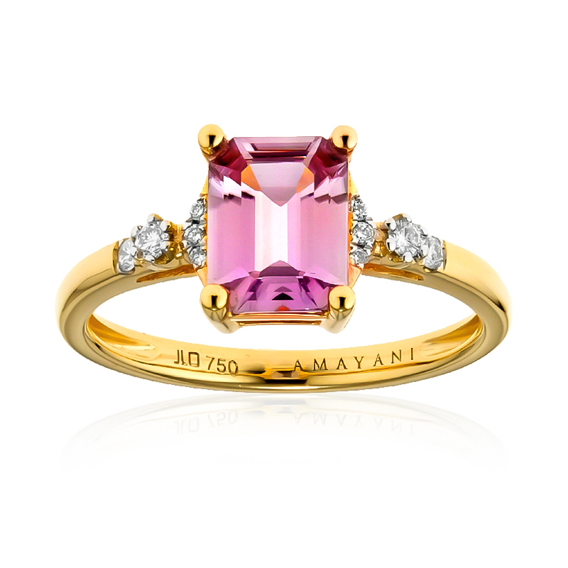 Pinkfarbener Diaspor-Goldring (AMAYANI) Pinkfarbener Diaspor-Goldring (AMAYANI)