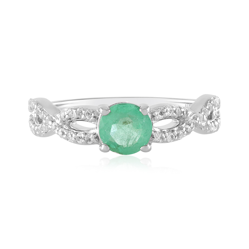 Russischer Smaragd-Silberring (Adela Silber) Russischer Smaragd-Silberring (Adela Silber)