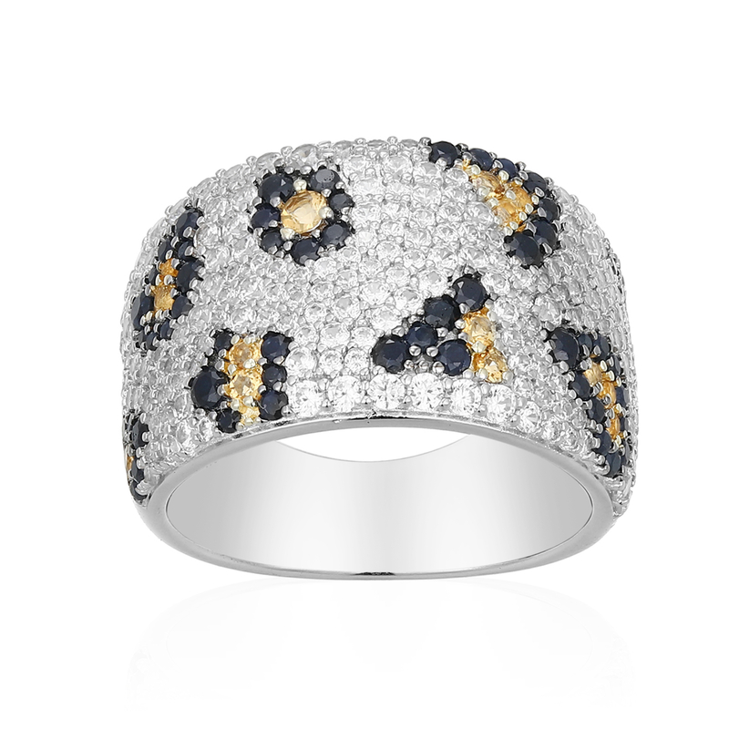 Edelstein-Silberring (Adela Silber) - Farbe: Gelb