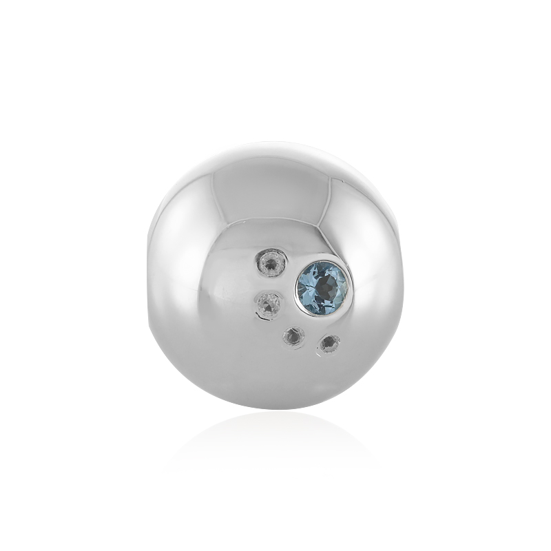 Santa Maria-Aquamarin-Silberanhänger (MONOSONO COLLECTION)