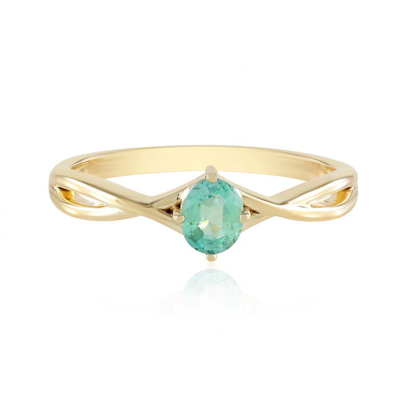 Paraibafarbener Smaragd-Goldring