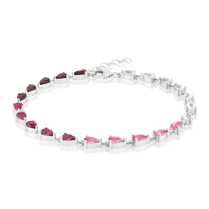 Edelstein-Silberarmband
