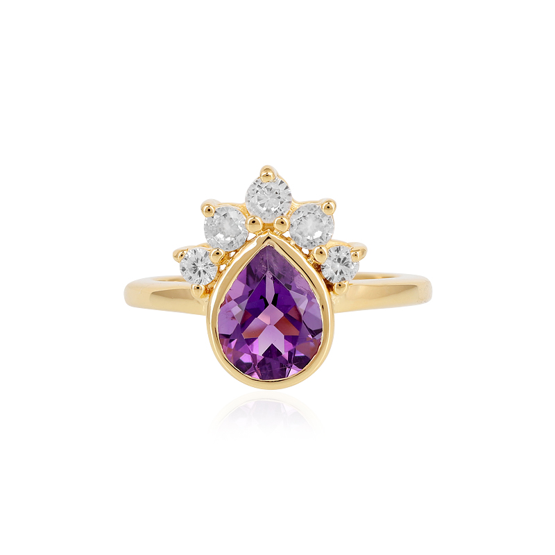 Sibirischer Amethyst-Silberring Sibirischer Amethyst-Silberring