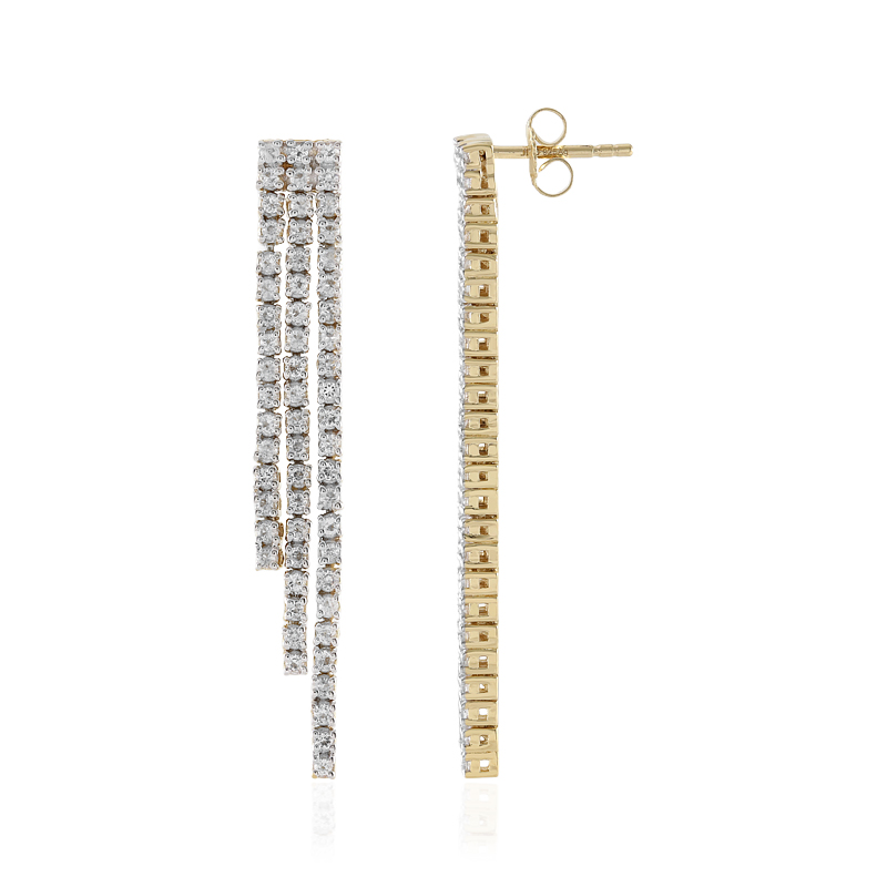 Weißer Topas-Silberohrringe Weißer Topas-Silberohrringe