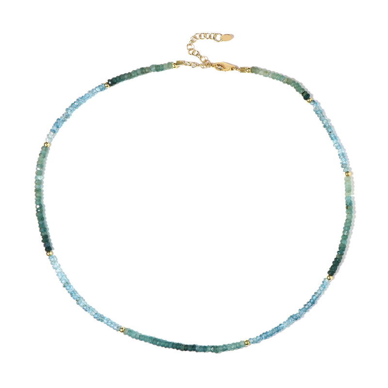 Edelstein-Silberhalskette