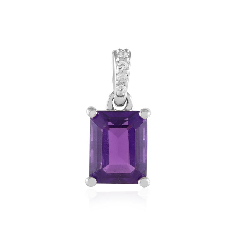 Sambia-Amethyst-Silberanhänger Sambia-Amethyst-Silberanhänger