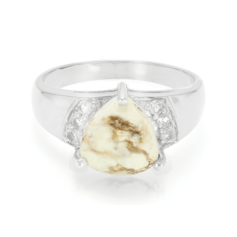 Magnesit-Herren-Silberring