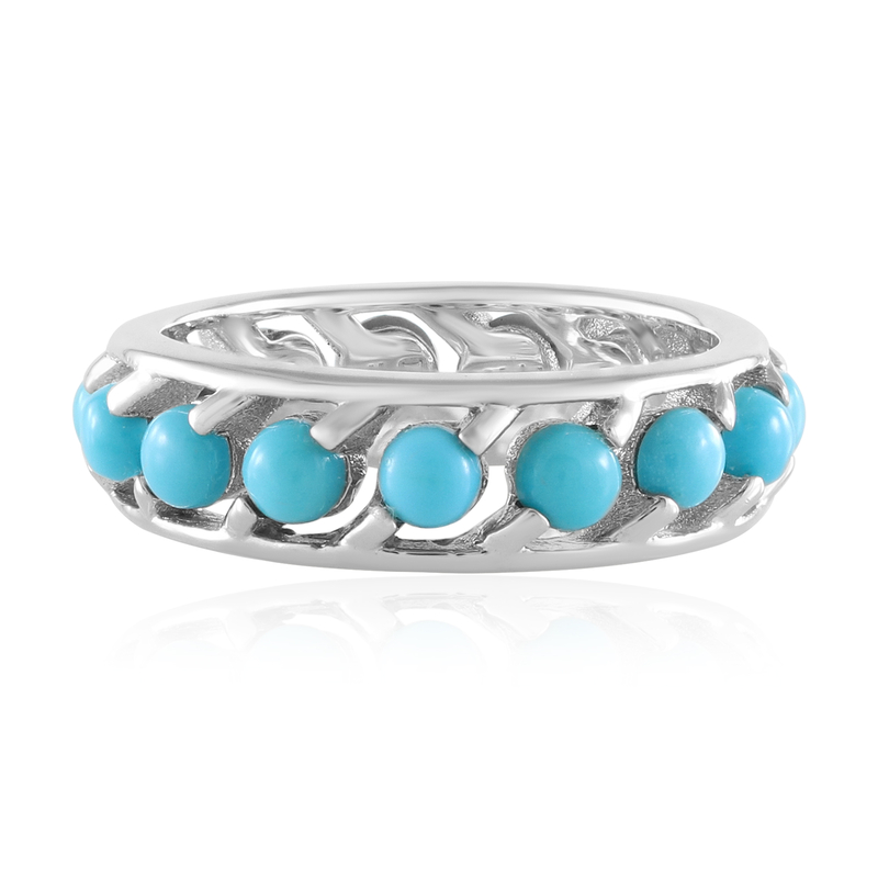 Sleeping Beauty-Türkis-Silberring