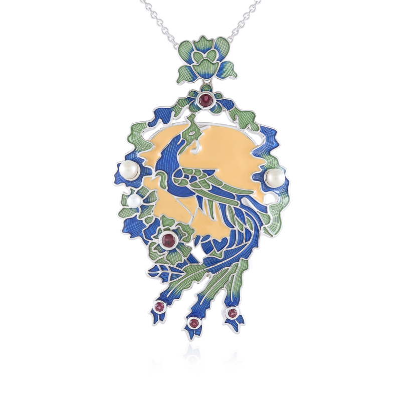 Edelstein-Silberhalskette (Adela Silber)