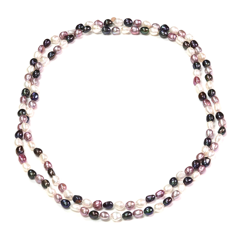Süßwasserzuchtperlen-Silberhalskette (TPC)