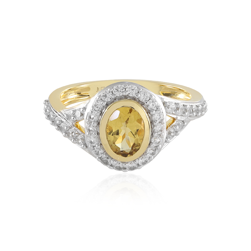 Gelber Beryll-Silberring