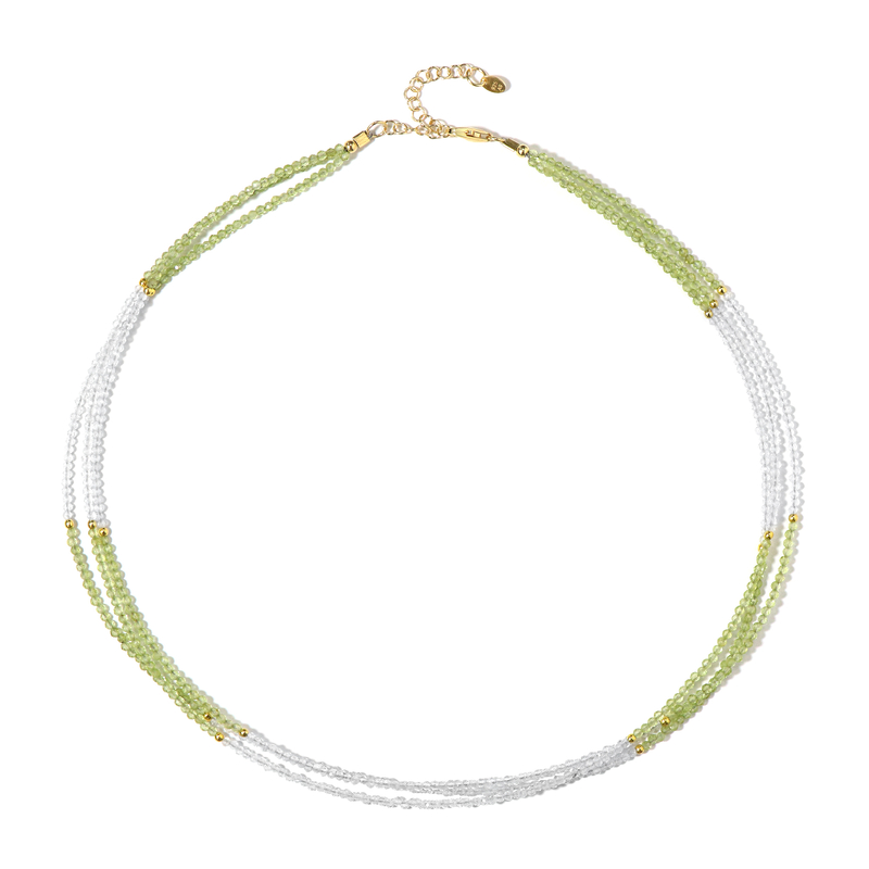 Edelstein-Silberhalskette