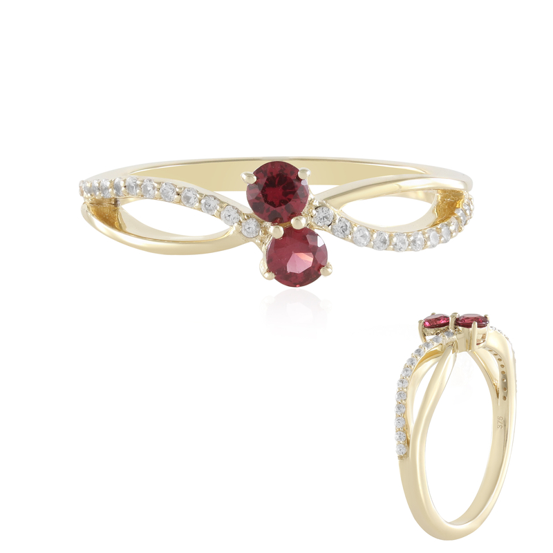 Edelroter Spinell-Goldring