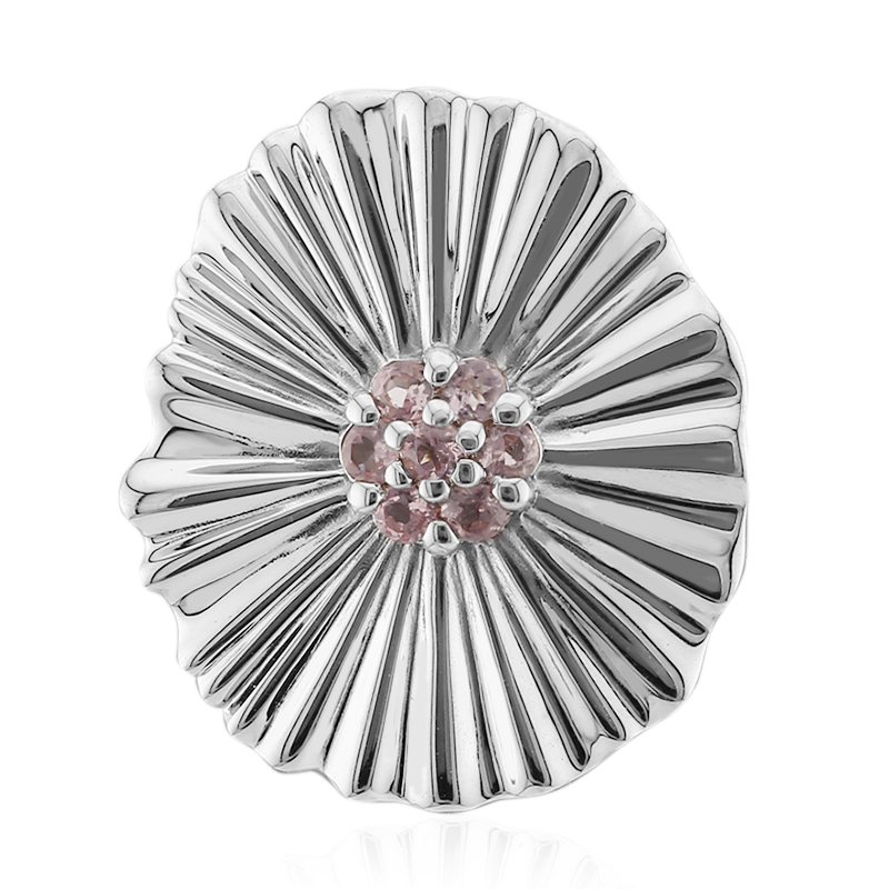 Nigerianischer Pinkfarbener Turmalin-Silberanhänger Nigerianischer Pinkfarbener Turmalin-Silberanhänger