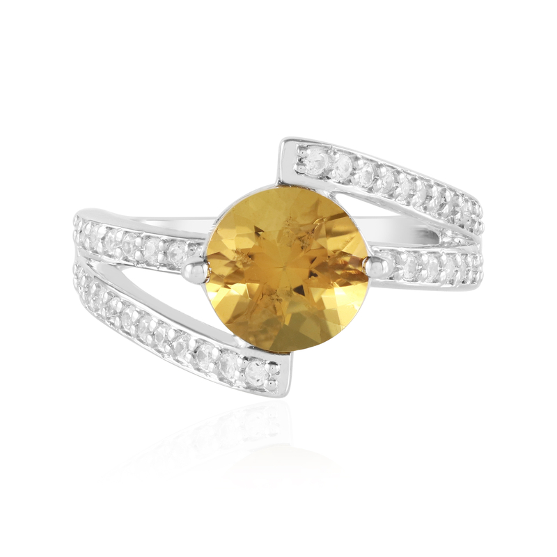 Skapolith-Silberring - Farbe: Gelb