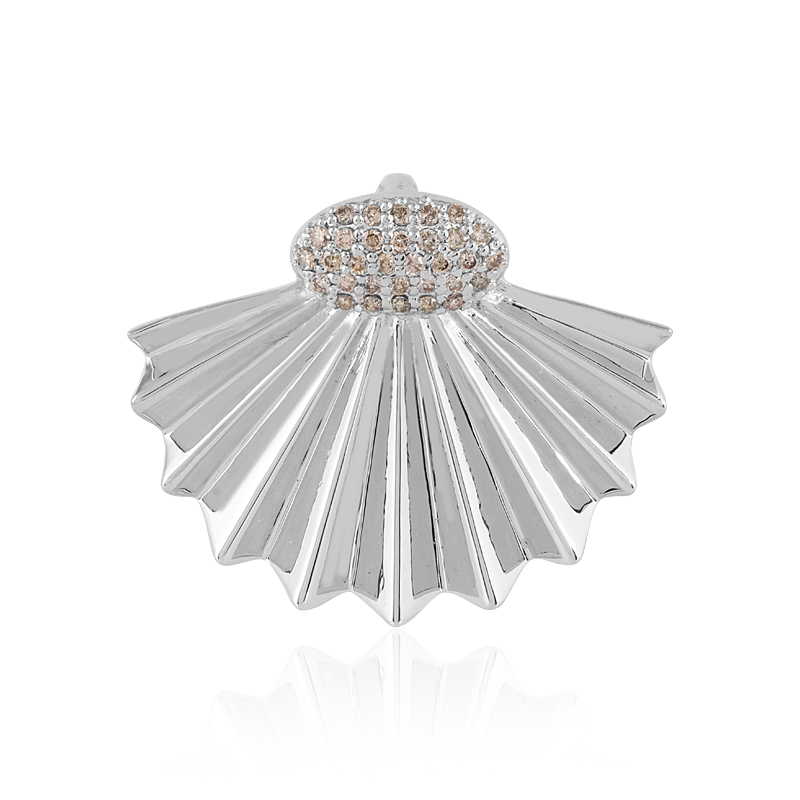 I3 Champagner-Brillant-Silberanhänger (de Melo)