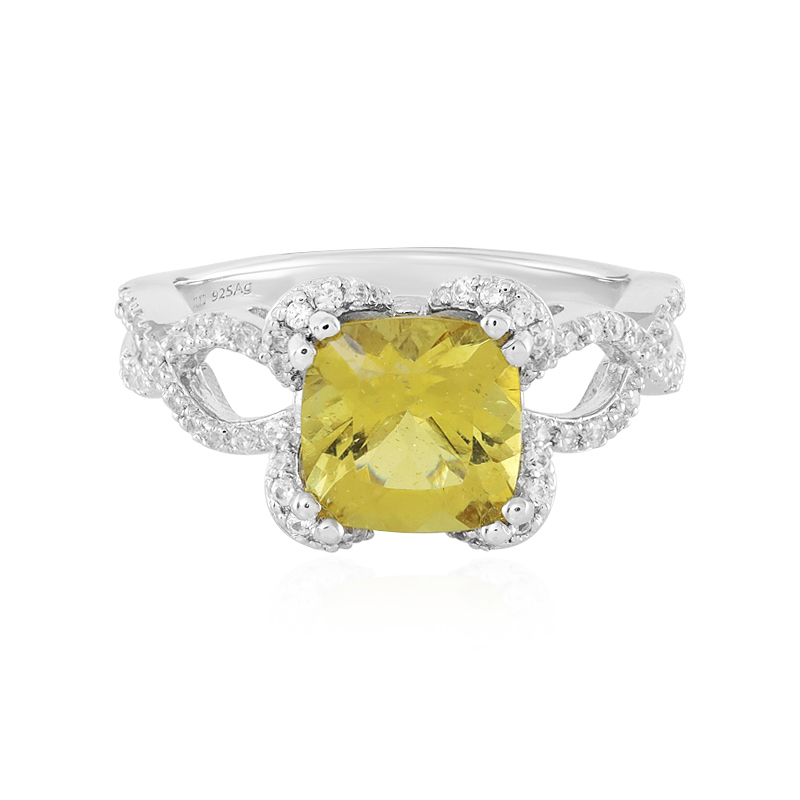 Goldener Apatit-Silberring Goldener Apatit-Silberring