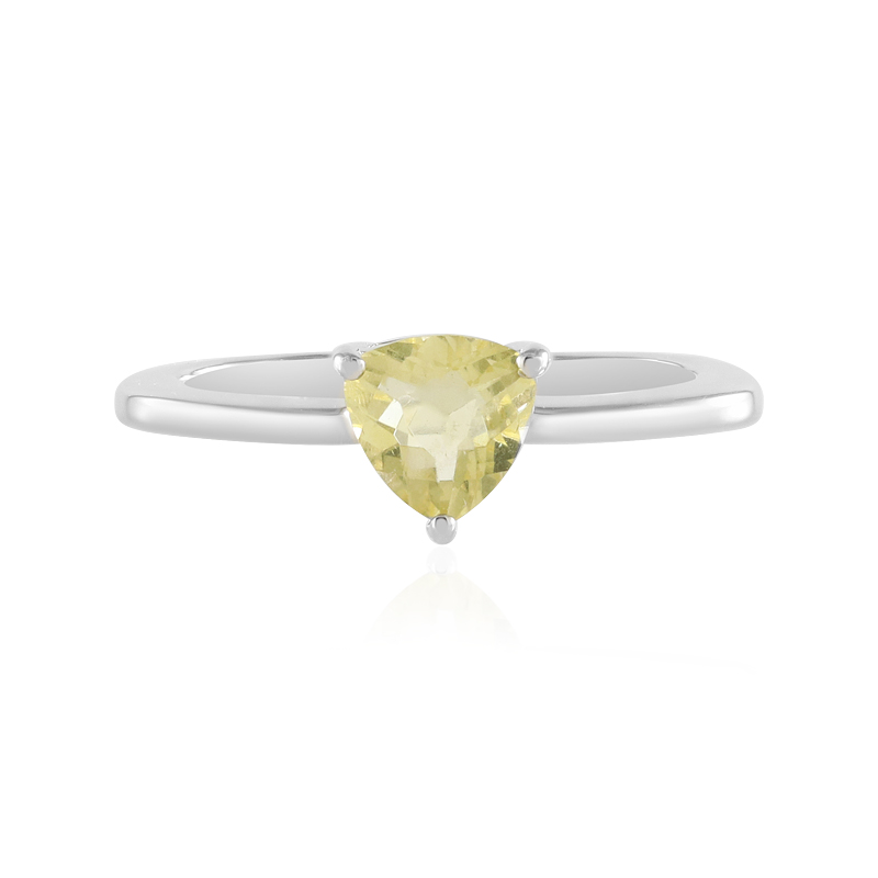 Gelber Fluorit-Silberring