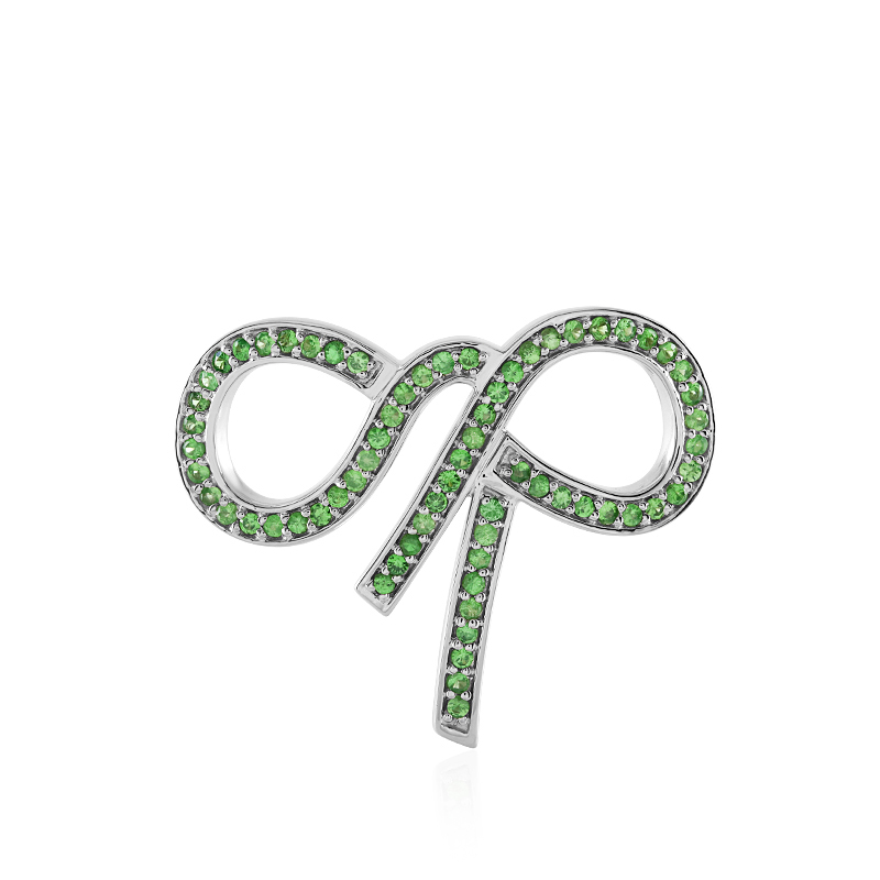 Tansania-Tsavorit-Silberanhänger (MONOSONO COLLECTION)