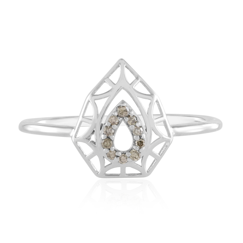 I2 Champagner-Diamant-Goldring (Ornaments by de Melo) I2 Champagner-Diamant-Goldring (Ornaments by de Melo)