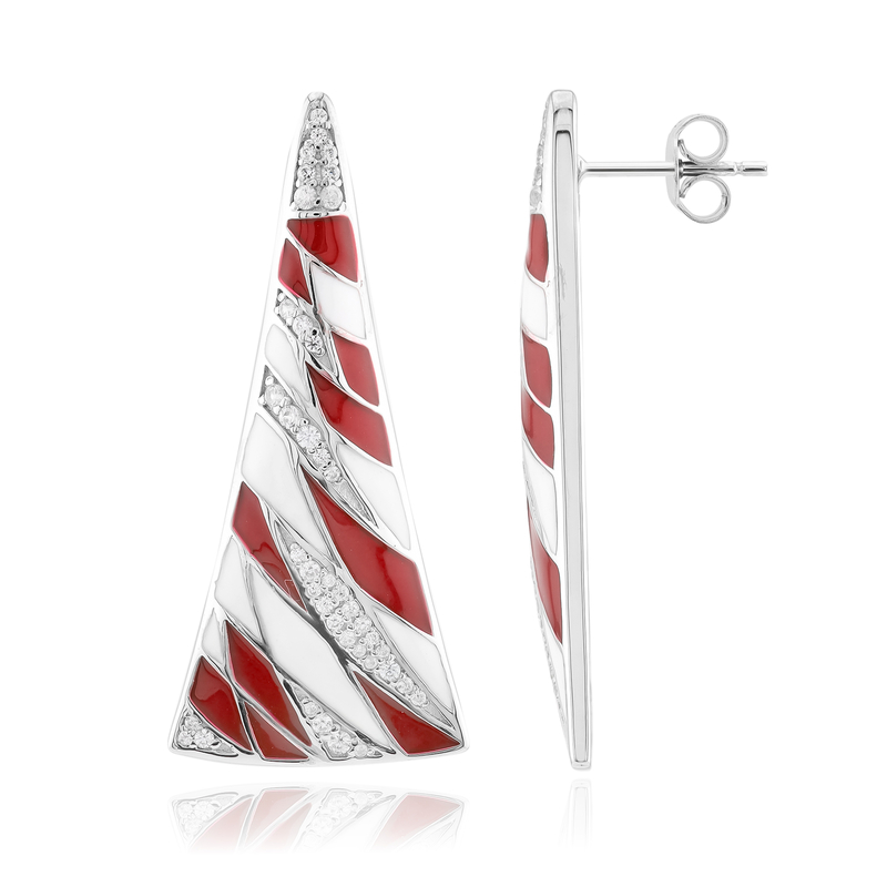 Zirkon-Silberohrringe (SAELOCANA)