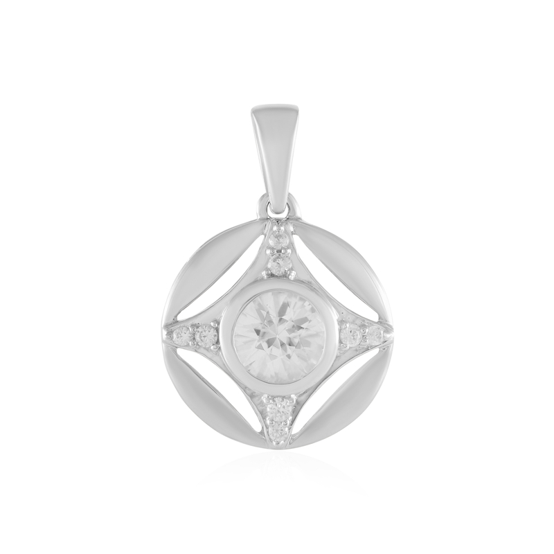 Zirkon-Silberanhänger