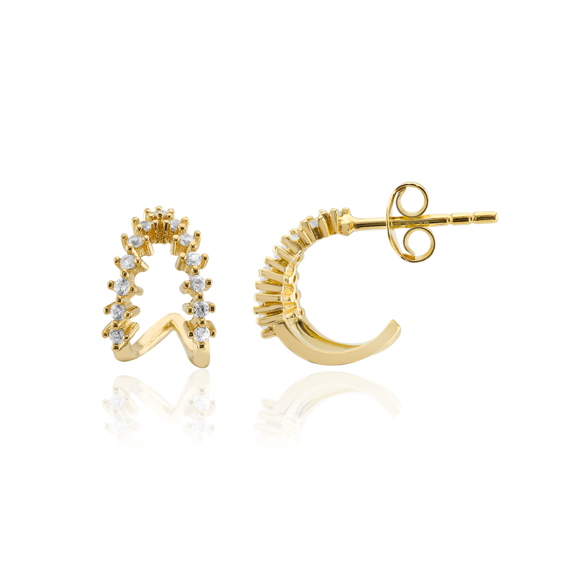 Zirkon-Silberohrringe Zirkon-Silberohrringe