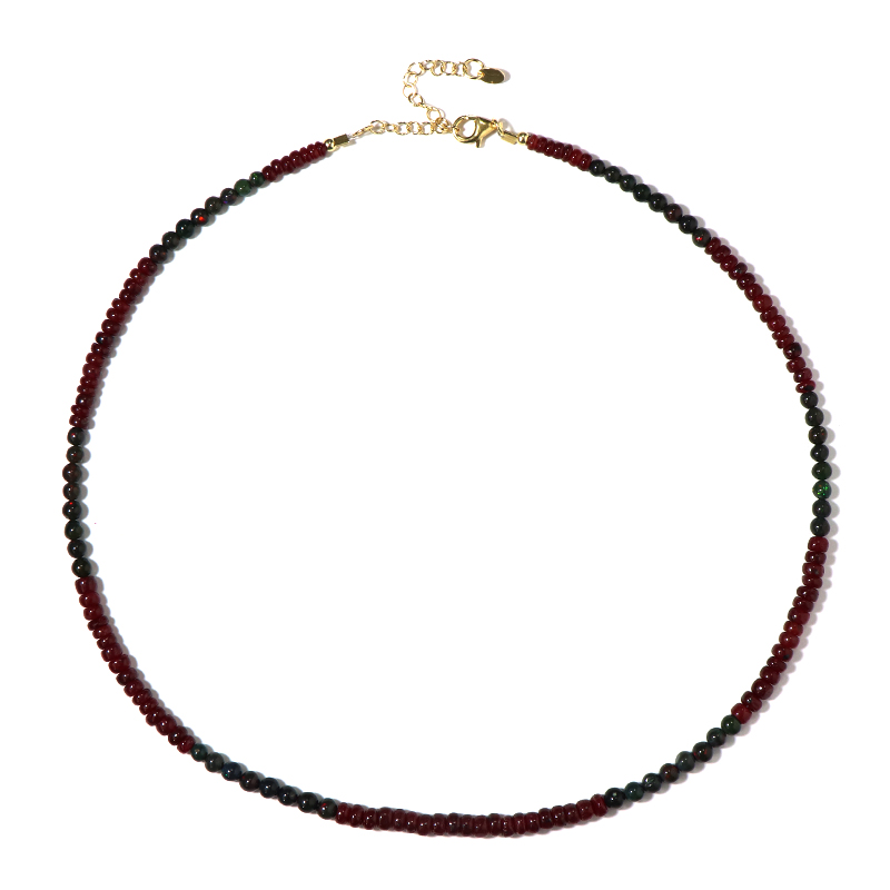 Edelstein-Silberhalskette