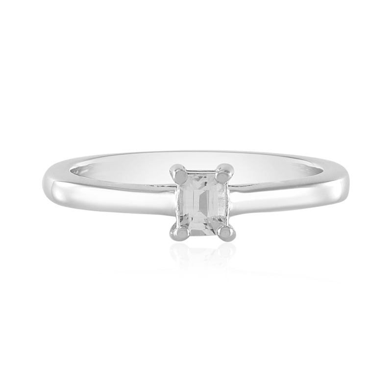 Weißer Saphir-Silberring