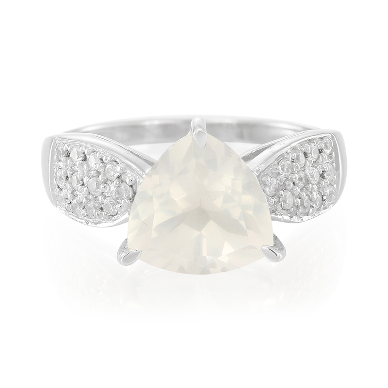 Eismond-Quarz-Silberring