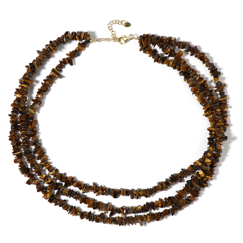 Tigerauge-Silberhalskette Tigerauge-Silberhalskette