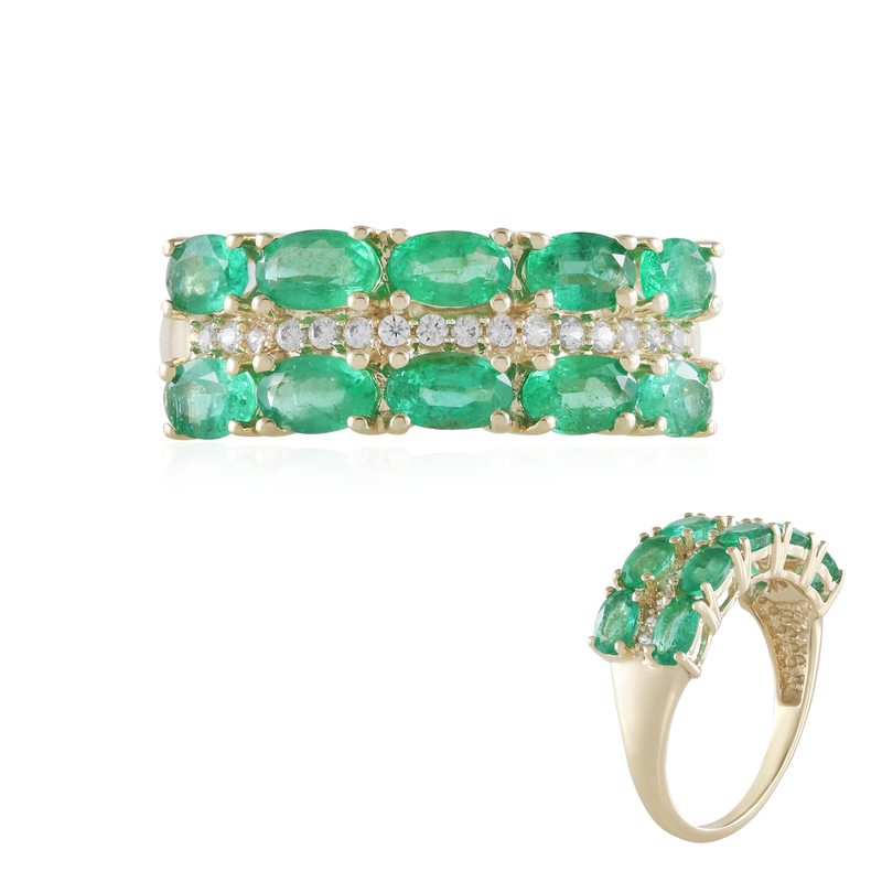 Äthiopischer Smaragd-Goldring