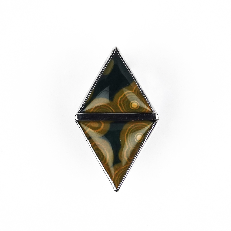 Meeres-Jaspis-Silberanhänger