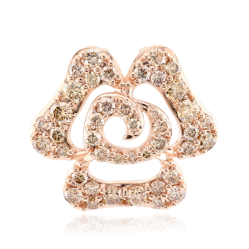 SI1 Argyle-Rose de France-Brillant-Goldanhänger (Annette)