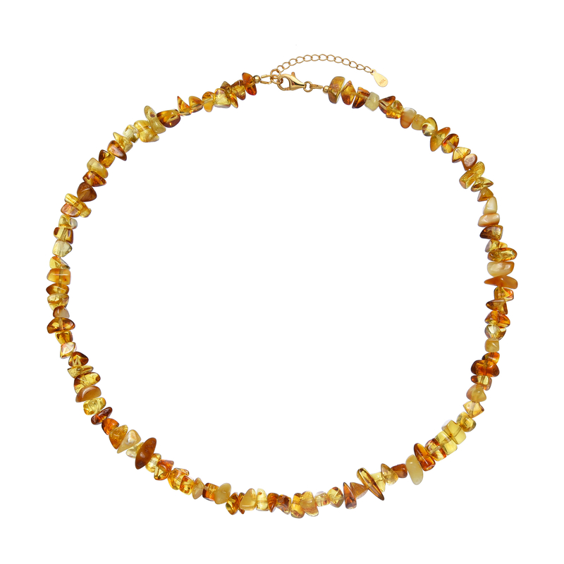 Baltischer Cognac-Bernstein-Silberhalskette Baltischer Cognac-Bernstein-Silberhalskette