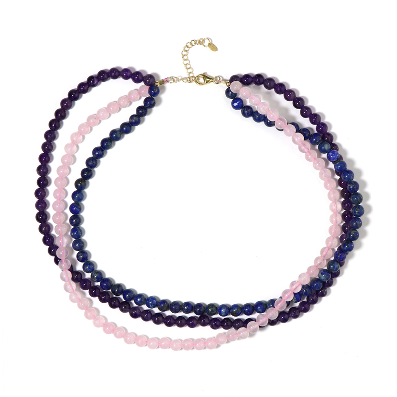 Edelstein-Silberhalskette