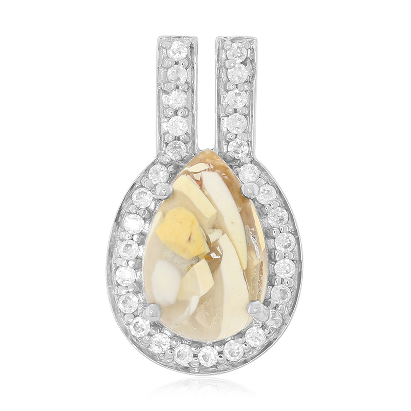 Mookait-Silberanhänger