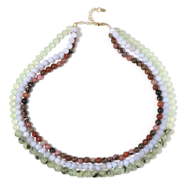 Edelstein-Silberhalskette