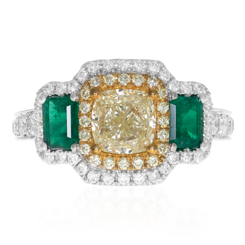 Gelber SI2 Brillant-Goldring (CIRARI)